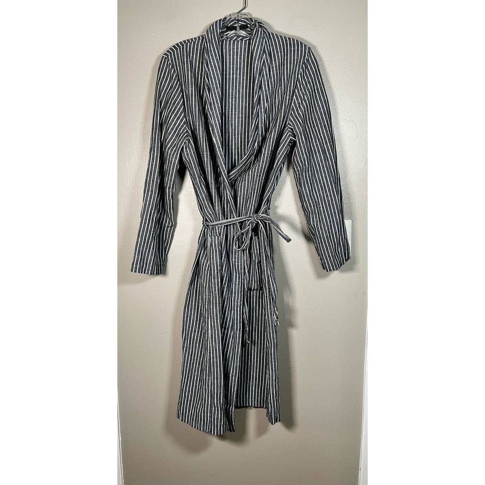 Jenni Kayne Striped Linen Robe $365 size M